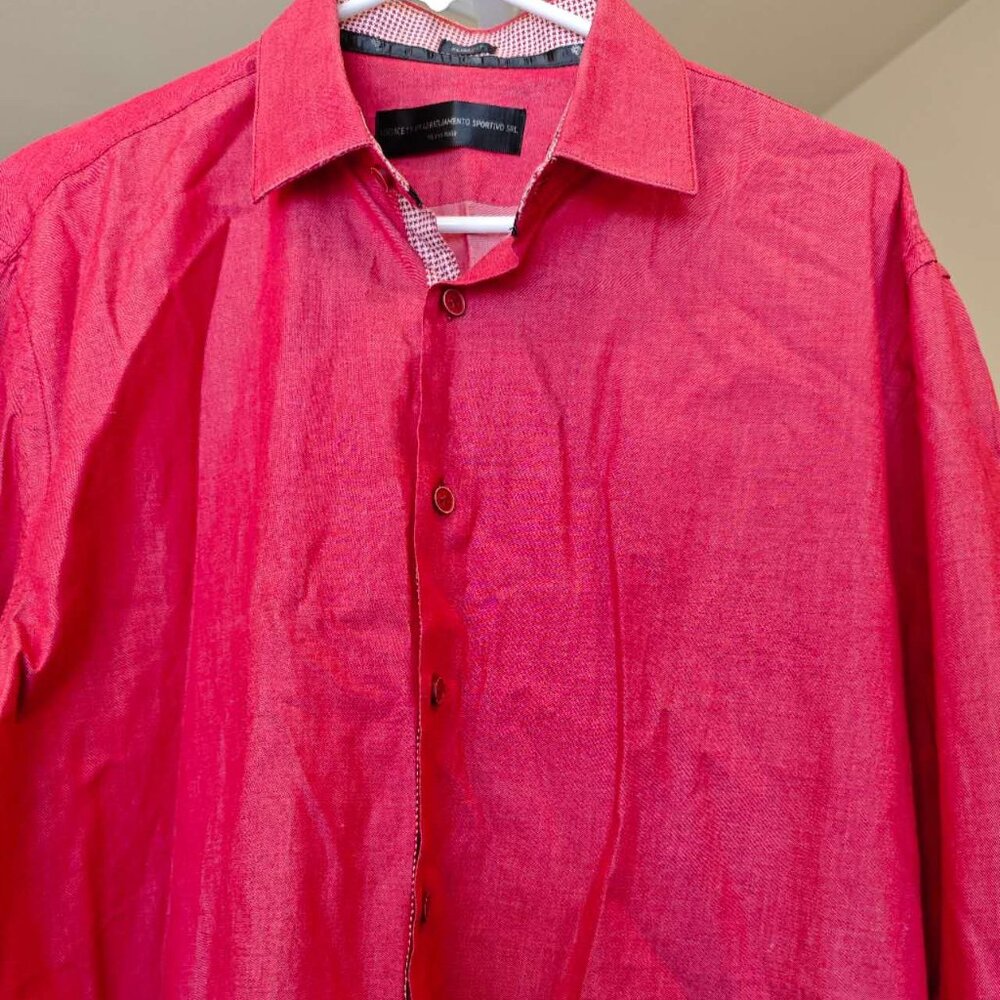 Authentic Versace Men's Shirt Red size L